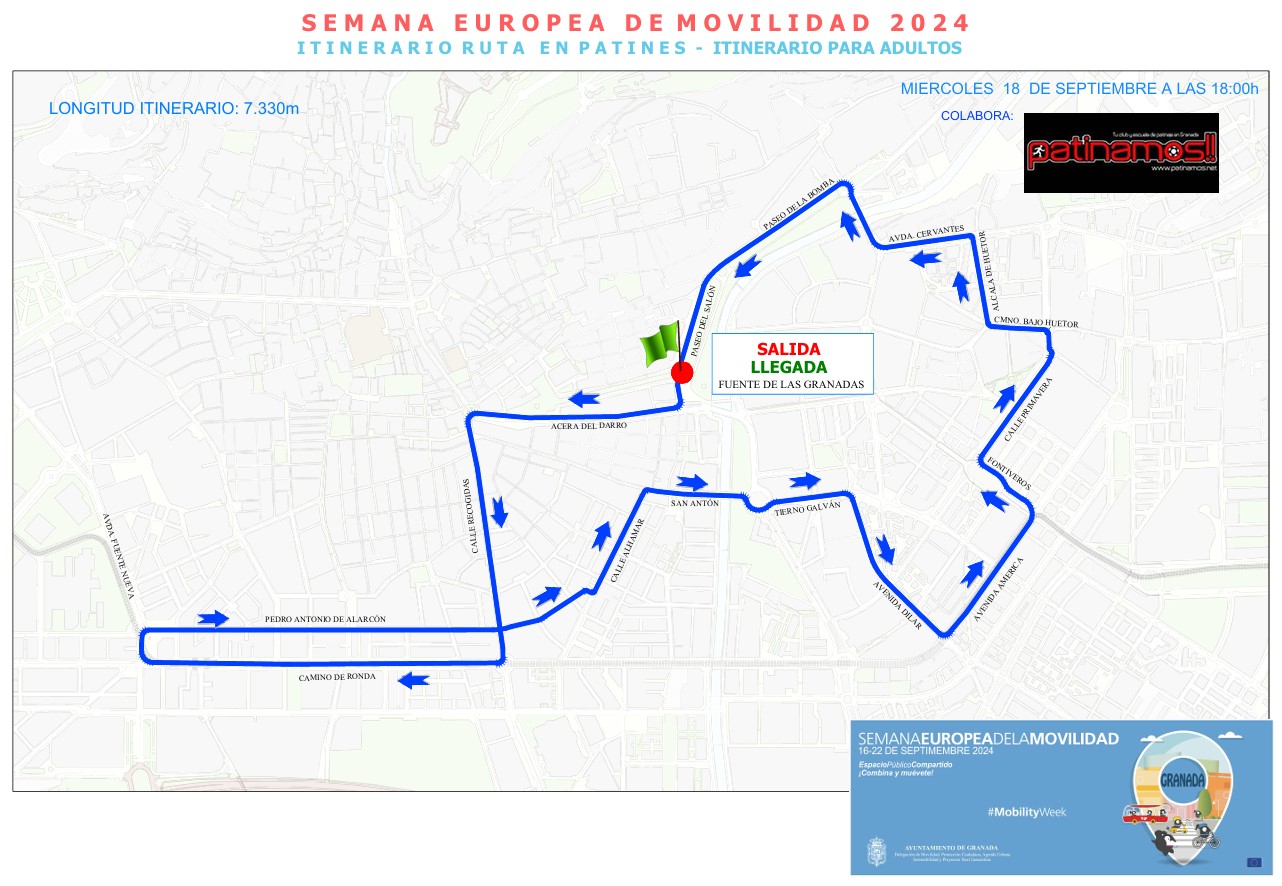 Ruta en patines para adultos sem2024 granada