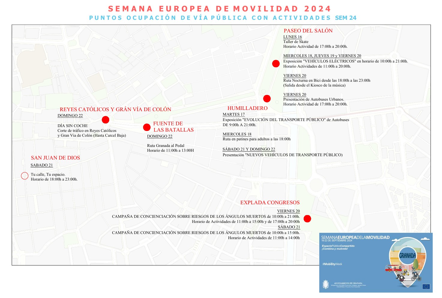 Ocupación vía pública granada 2024 sem